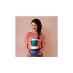 Defne Store - Çok Amaçlı Cirqula Round 3 Parçalı Set - Kapaklı Saklama Kabı - Saklama Kutusu, Buzdolabı, Derin Dondurucu ve Mikrodalga Fırın Kabı Olarak Uygundur - 350 Ml, 750 ml ve 1250 ml - Blue - 1/100 Toz Ceviz