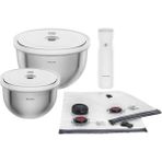 Defne Store Fresh & Save Bowls Vakumlu Saklama Kabı Başlangıç Seti Paslanmaz, Çelik, M/l, 9 Parça - Option-1 - 001-Renkli