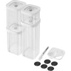 Defne Store Fresh & Save Cube Seti, S Beden, 6 Parçalı Saklama Seti, 4 x Küp Saklama Kutusu Dahil (S, 2 x 2s, 3s), Ölçü Kaşığı (3 Boyut), 5 x Nfc Etiketi, 1 x Tebeşir Kalemi - 1/100 Toz Ceviz
