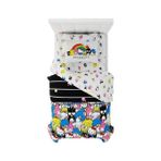 Defne Store Hello & Nevresim Takımı 5 Parça Süper Yumuşak Yorgan ve Çarşaf Seti, Şemli, Ikiz, (%100 Resmi Lisanslı Ürün) Ürünleri - 001-Renkli - Option-1