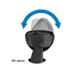 Defne Store Honeywell Turboforce Turbo Vantilatör HT900NE4 Sessiz Soğutma, 90 Dereceye Kadar Ayarlanabilir Eğim Açısı, 3 Hız Ayarı, Duvara Montaj, Masa Vantilatörü - Mavi - 001-Siyah