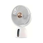Defne Store HP-F07 USB Şarjlı Sessiz Masaüstü Mini Fan 360 Derece Ayarlanabilir Gövde Vantilatör - 001-Siyah