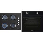 Defne Store Kumtel Siyah Set (Ko-40 Tahdf Ocak, B66-S2 Fırın) - Beyaz