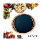 Defne Store Lava Döküm Pizza//pankek Tavası, Ahşap Altlıklı - Lv As 120 - Lv As 133 - Option-1 - --