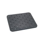 Defne Store Lavabo Matı Kare Cam Gri Lavabo Matı, Ekstra Güçlü Gri - 0 Siyah - Option-1