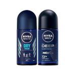 Defne Store Men Erkek Roll On Deodorant Dry Fresh 72 Saat Anti-Perspirant Koruma, Ekstra Kuruluk, 50 ml ve Men Erkek Roll On Deodorant Deep Dimension 72 Saat Anti-Perspirant Koruma (50 Ml) - Option-1
