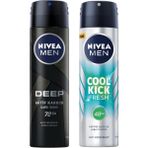 Defne Store Men Erkek Sprey Deodorant Deep Dimension 48 Saat Anti-Perspirant Koruma, 150 Ml, Erkeksi Koku + Men Erkek Sprey Deodorant Kick Fresh, 150 Ml, Ter ve Ter Kokusuna Karşı 48 Saat X2 - Option-1