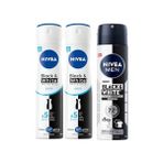 Defne Store Men Erkek Sprey Deodorant & Invisible Original 150 ml + Kadın Sprey Deodorant & Invisible Pure 150 ml X2 - Option-1