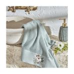 Defne Store NAKIŞLI%100 Pamuk Havlu Mint 30X50 cm - 001-Beyaz - Option-1