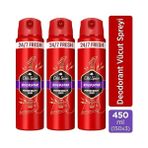 Defne Store Old Spice Rockstar Erkek Sprey Vücut Deodorantı 150 ml 3lü Paket - Option-1