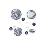 Defne Store Porselen Bleu Blanc 24 Parça 6 Kişilik Yemek Takımı 939016 - Option-1