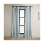 Defne Store Price Drapes Peluş Perdeler, Yatak Odası ve Oturma Odası Için, 50 x 96, VPYC-198594-96 (1 Panel) Kova Mavisi - Option-1 - 1BW-Beyaz