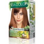 Defne Store Sea Color Amonyaksız, Vegan, Doğal, Besleyici Kalıcı Saç BOYASI%100 Beyaz Kapama (1 Paket 2 x 50 ml Boya & Oksidan) (Karamel 8.73) - Option-1