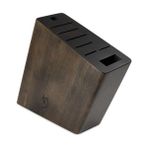 Defne Store Shun Çatal Bıçak Takımı 8 Yuvalı Açılı Bıçak Bloğu, Çekici Koyu Lekeli Ahşap Blok, Otantik Evrensel Bıçak Bloğu, Mutfak Tezgahı Için Bıçak Tutucu - Kestane Akaju - Option-1