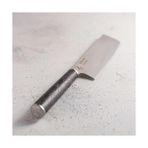 Defne Store Tasarım Nakiri Sebze Doğrama Bıçağı- Paslanmaz Çelik- 16 cm - Kestane Akaju - Option-1