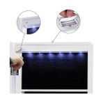 Defne Store Tekerlekli ve LED Aydınlatmalı Kilitlenebilir Mücevher Dolabı, Beyaz, JBC61W - 001-Renkli - Option-1
