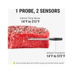 Defne Store TP970 Tempspike Plus Tam Kablosuz Akıllı Et Termometresi, 182M Ultra Menzilli Bluetooth Barbekü ve Fırın Isı Ölçer - -- - 000-Siyah