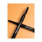 Defne Store Ultra Thin Fırça Başlıklı & Asansörlü Ucu Ince Kaş Kalemi 004 Brown - 0-Siyah