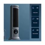 Defne Store USB Şarjlı Sessiz Kule Tipi Masaüstü Mini Fan 3 Kademe Ofis Tipi Soğutucu Kule Fanı - 001-Siyah