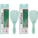 Defne Store Vepa Airflex Dolaşık Saç Açma Fırçası, Kolay Tarama, Elektriklenme Önleyici Tarak (Su Yeşili) (2 Paketi) - Option-1