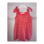 Defoshbaby Bağcıklı Göksu Model Kız Çocuk Elbisesi Kırmızı-3-4 Yaş