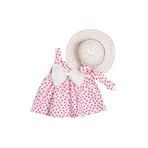 Defoshbaby KALPLİ ŞAPKALI FİYONK DETAYLI KIZ BEBEK ELBİSESİ Pembe-3-6 AY