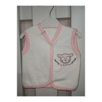 Defoshbaby NAKIŞ DETAYLI KAPİTONELİ BEBEK YELEĞİ Beyaz-3-6 AY