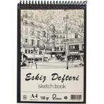 Defteri A4 Spralli 50 Yaprak 1 Adet 100 gr 210X297 mm Sketch Book Üstten Açılmalı Ezkiz Defteri - Standart