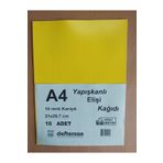 Deftersan A4 Yapışkanlı 10 Renk Elişi Kağıdı