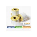 DEFU 50x30 Termal Yazıcı Etiketi 1000 adet