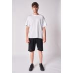 Defy's Erkek Bisiklet Yaka Kısa Kollu Oversize Fit Basic Tişört Beyaz