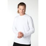 Defy's Erkek Bisiklet Yaka Uzun Kollu Regular Fit Basic Tişört Beyaz - XXL