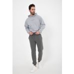 Defy's Erkek Lastikli Paça Regular Fit Jogger Eşofman Altı Antrasit Melanj