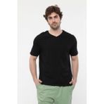 defys Erkek V Yaka Kısa Kollu Regular Fit Basic Tişört SİYAH