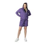 defy's KADIN KAPÜŞONLU FERMUARLI SWEATSHIRT, Mor, S