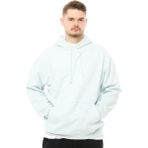 Defy's Shark Erkek Tüylenme Yapmayan Geniş Kalıp İçi Polarlı 3 İplik Mavi Melanj Kapüşonlu Basic Sweatshirt - 2XL