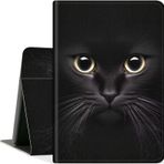 DEGDFSGR Galaxy Tab A 10.1 Kılıf 2019 için, PU Deri Stand Kabuk Katlanabilir Tablet Kılıfı Çok Görüş Açıları ile Samsung Galaxy Tab A 10.1 Tablet için Kapak Kılıf [SM-T510/T515/T517], Big Cat Eyes