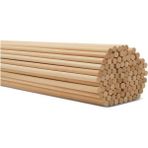 Değerli Hobi Yuvarlak Bambu Ahşap Çubuklar 35 cm 70 Adet 5 mm - Standart