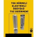 Değirmen Grup Pil Ile Çalışan Elektrikli Baharat Öğütme Cihazı Ergonomik Şeffaf Gövde - Lisinya