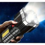 Değirmen Grup USB Şarjlı 4 Modlu El Feneri