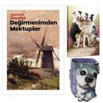 Değirmenimden Mektuplar - Alphonse Daudet ve Dekoratif Köpek Kalemlik - Neşeli Dostlar Planlama Defteri