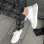 Degischic İnci Aksesuar Beyaz Sneaker 36 Numara