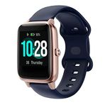 Değiştirme takımını izle Xiaomi Haylou Smart Watch için LS01 19mm Kelebek Toka Silikon Saat Bandı