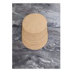 dehaberk Ahşap Supla 12 Adet Ham MDF Lazer Kesim 3 mm Kalınlık 30 cm Çap Yuvarlak Servis Altı Supla Kahverengi