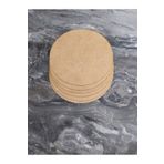 dehaberk Ahşap Supla 6 Adet Ham MDF Lazer Kesim 3 mm Kalınlık 30 cm Çap Yuvarlak Servis Altı Supla Kahverengi