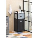 Dehalimited Dh11 Raflı Çamaşır Sepeti Banyo Dolabı Kirli Sepetli Banyo Düzenleyici Çamaşırlık Beyaz