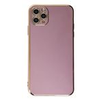 Deilmi iPhone 11 Pro Kılıf Luxury Seri Kamera Korumalı Silikon Kapak Lila