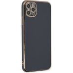 Deilmi iPhone 11 Pro Max Kılıf Luxury Seri Kamera Korumalı Silikon Kapak Siyah