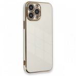 Deilmi iPhone 13 Pro Max Kılıf Luxury Seri Kamera Korumalı Silikon Kapak Beyaz