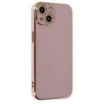 Deilmi iPhone 14 Kılıf Luxury Seri Kamera Korumalı Silikon Kapak Lila